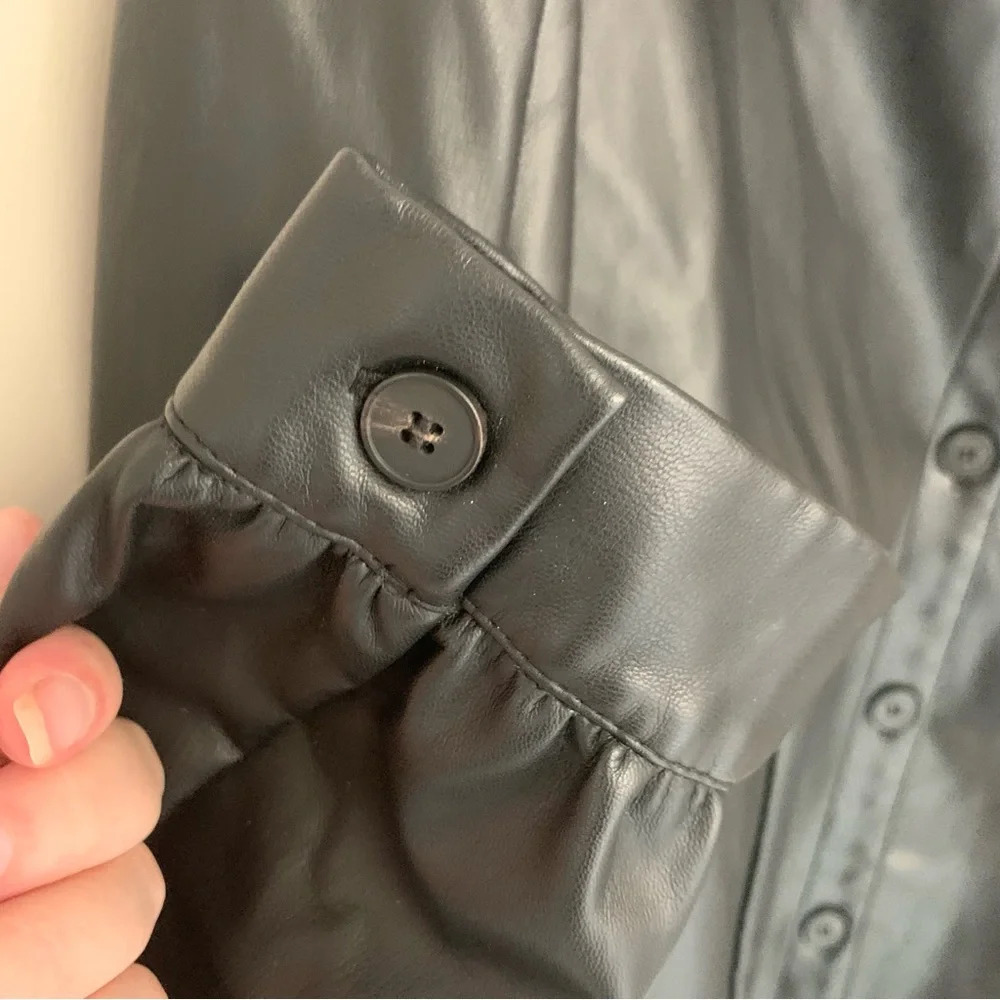 NWOT Zara Black Faux Leather Cropped Jacket XXL - Picture 11 of 14